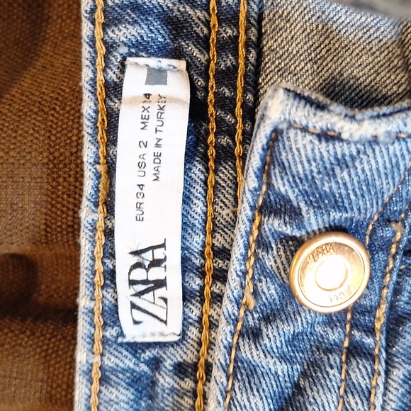 Zara Light Blue Straight Leg Jeans - Picture 5 of 12